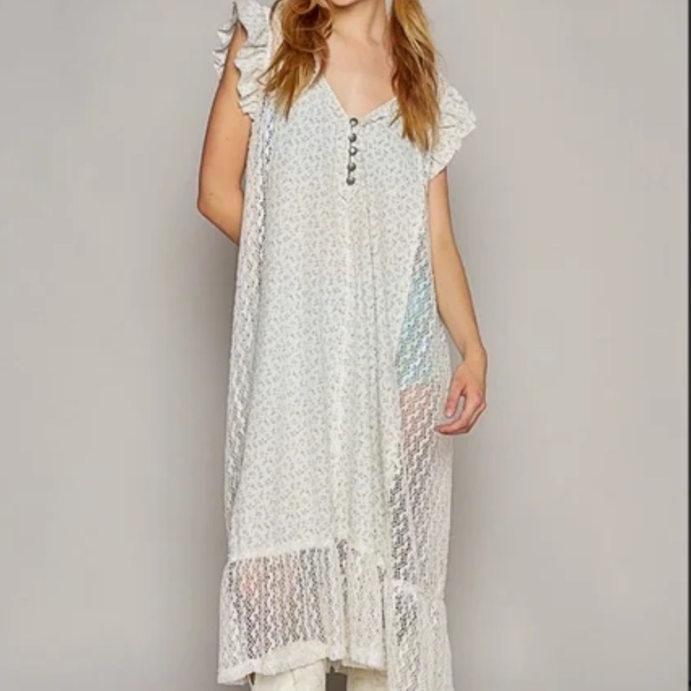 POL blue floral dress